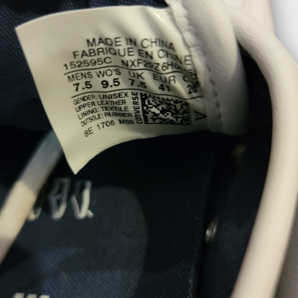 Converse Jack Purcell White Leather Low Top Sneakers - Picture 6 of 7